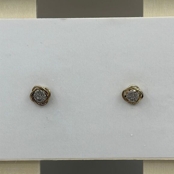 Jewelry - Sterling silver gold tone earrings 925